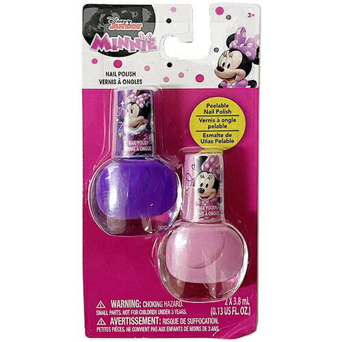 ミニー ネイル 2本 セット 17810 ディズニー Disney Minnie ミニーマウス マニキュア 子供用 子ども キッズ お化粧 キッズネイル キッズコスメ グッズ おもちゃ おしゃれ 海外 輸入品 インポート