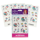 リトルマーメイド アリエル タトゥー シール 4シート 96個入り 18374 TATTOO ボディーシール 水貼り 水で貼れる ディズニー プリンセス dis...