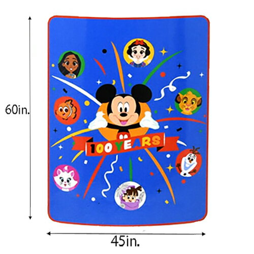 ディズニー 100th フリース ブランケット 18410 ディズニー 100周年記念 グッズ Disney100 かわいい ひざかけ 毛布 薄手 あったかい やわらか素材 秋 冬 大判 ギフト プレゼント インテリア 雑貨 あったかグッズ 輸入品 インポート [2]