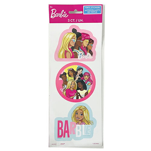 バービー ステッカー 3ct. 18581 Barbie シール ステッカー キッズ おしゃれ かわいい 女の子 キャラクター グッズ 雑貨 インポート