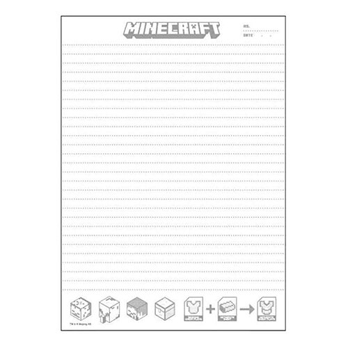 マインクラフト 文具セット 4点 ( B5ノート 鉛筆 鉛筆キャップ 消しゴム ) yts1843 マイクラ グッズ ノート えんぴつ 2B けしごむ まとまるくん 第5弾 文房具 文具 学用品 小学生 男の子 女の子 Minecraft ゲーム キャラクター ギフトバッグ付き pretzel-10035556 キャラクター雑貨 プレッツェル サンプル画像3