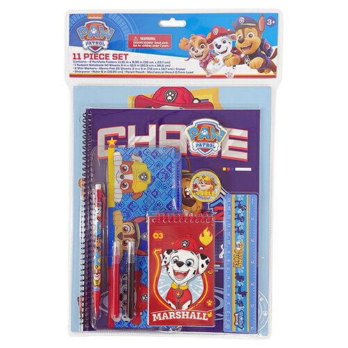パウパトロール ステーショナリーセット 11ピース 18730 パウパト グッズ 文具 文房具 文具セット ノート メモ ペン シャーペン 鉛筆削り シャープナ...
