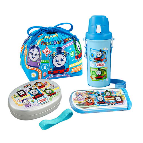 きかんしゃトーマス 弁当箱 ( 350ml アルミ ) 4点セット yts1131 THOMAS&FRIENDS 男の子 アルミ お弁当 弁当箱 水筒 すいとう...