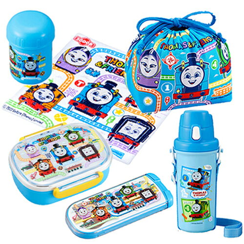 トーマス ランチ セット 360ml 5点 ( 弁当箱 トリオ 巾着 水筒 おしぼり )yts1152 ランチグッズ お弁当 グッズ すいとう プラボトル お手...