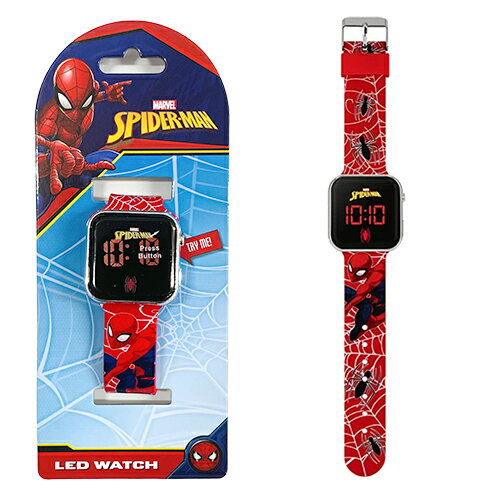 スパイダーマン LED ウォッチ 18968 腕時計 デジタルウォッチ 光る ファッション雑貨 小物 男の子 BOYS 小学生 こども プレゼント ギフト キャラクター グッズ SPIDER-MAN 輸入品 インポート USA