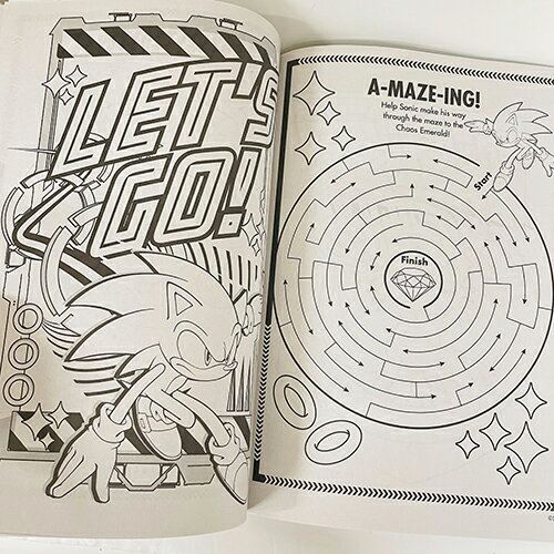 ソニック ぬりえ 19097 ぬり絵 塗り絵 迷路 カラーリングブック アクティビティーブック SONIC THE HEDGEHOG かっこいい 輸入品 インポート 3