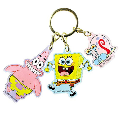 スポンジボブ 3チャーム キーホルダー ( フレンズ ) 19229 キーチャーム チャーム SpongeBob グッズ カラフル かわいい 小学生 中学生 高校生 大人 キャラクター グッズ ファッション雑貨 小物 5541556