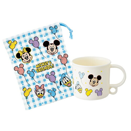ミッキー & フレンズ コップ & コップ巾着 セット yts1259 ランチ グッズ お弁当グッズ 巾着 ランチコップ プラコップ 歯磨きコップ 歯磨き ディ...