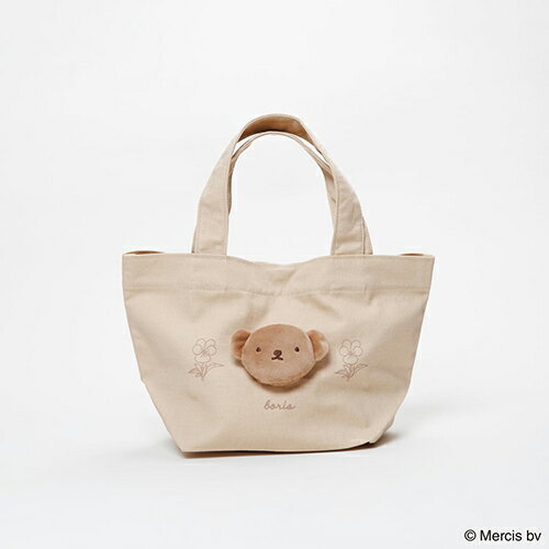 Rakuten - BRUNA FLOWER＆MASCOT トートバッグ ( ボリス ) 19625 ミッフィー ディックブルーナ MIFFY ミニトート バッグ かばん ランチバッグ トートバッグ かわいい マスコット ブラウン ベージュ キャラクター 雑貨 グッズ MIFF-197D
