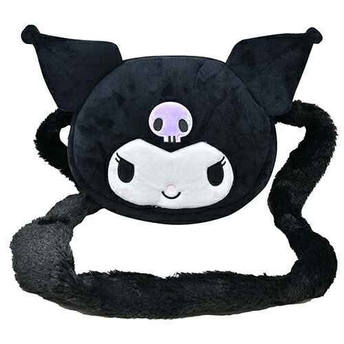 Rakuten - クロミ ふわふわ ショルダーバッグ 19666 バッグ 鞄 かばん bag 大きい ショルダー KUROMI ブラック 黒 かわいい サンリオ キャラクター グッズ 海外 輸入品 インポート KUHA