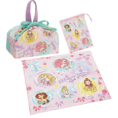 Rakuten - ディズニープリンセス ランチ 布もの 3点 セット ( 25 ) 360ml yts1421 ランチクロス ランチ巾着 コップ巾着 クロス 巾着 ランチ袋 弁当袋 お弁当巾着 コップ袋 ふくろ 布 コットン 綿 洗い替え お弁当グッズ かわいい ピンク Disney Princess