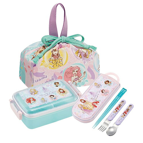 Rakuten - ディズニープリンセス ( 25 ) ランチ 3点 セット 450ml ( 弁当箱 トリオ 巾着 ) yts1424 弁当箱 ランチボックス お弁当箱 カトラリーセット はし 箸 フォーク スプーン ランチ巾着 巾着袋 グッズ 入学 入園 学童 小学生