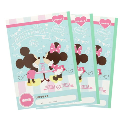 ディズニー じゆうちょう ジュニア学習帳/DC ( ミッキー ミニー キューティヒップ ) 3冊セット yts1493 自由帳 ノート 女の子 学習 入学準備 ...