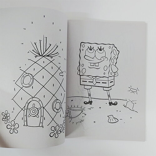 キャラクター雑貨 プレッツェルのスポンジボブ ぬりえ DOT・TO・DOT ( Best Buds of Bikini Bottom ) 19848a 塗り絵 ぬり絵 点結び 英語 ワーク ドリル 知育玩具 おもちゃ グッズ 雑貨 キャラクター Spongebob Coloring Book インポート MADE IN U.S.A. PRPG-22591A｜アングル3
