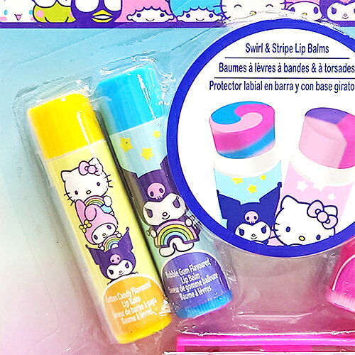 キャラクター雑貨 プレッツェルのハローキティ&フレンズ リップバーム4本 & ミニトランクケース 19889 キティちゃん グッズ リップ リップクリーム 香り付き 缶 ケース 子ども キッズ キッズコスメ かわいい サンリオ キャラクター グッズ Hello Kitty And Friends 4pk Lip Balm 輸入品 インポート HK1123GG｜アングル2