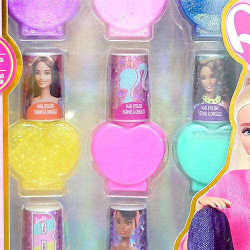 バービー キッズ ネイル 8本 ハートボトル 19892 マニキュア はがせる 水溶性 はがせるマニキュア Barbie コスメ かわいい 女の子 子供 ネイル遊び おもちゃ おしゃれキャラクター グッズ 輸入品 Barbie 8pk Peelable Nail Polish BB0374GG