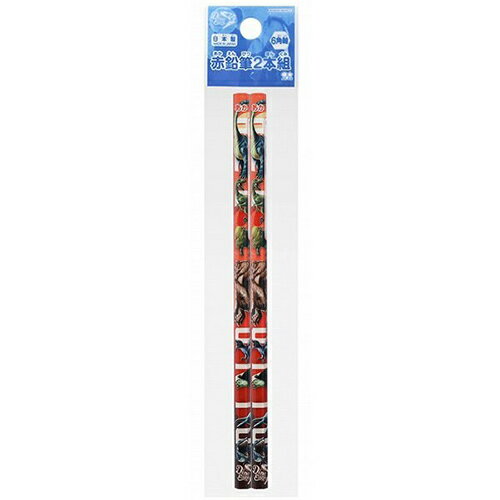 ディノ・アース 赤鉛筆 2本組 20127 サンスター文具 あかえんぴつ エンピツ 赤 恐竜 きょうりゅう ダイナソー 筆記具 文具 ステーショナリー 新入学 入学準備 キャラクター グッズ S5020867