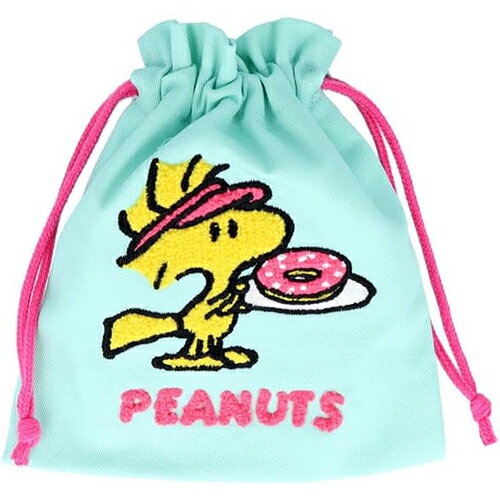 Rakuten - スヌーピー サガラ刺繍 巾着 PNWS2 ( ミントグリーン ) 20236 小物入れ きんちゃく メイクポーチ キャラクター グッズ 雑貨 SNOOPY かわいい サンスター文具 小学生 中学生 高校生 大人 S2336545