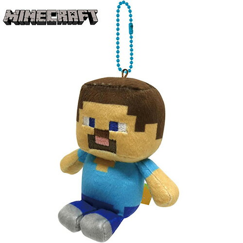 マインクラフト ボールチェーン マスコット ( スティーブ ) 20321 マイクラ グッズ Minecraft ゲーム キャラクター マイクラグッズ Steve ぬいぐるみ ゲームキャラ アイテム ケイカンパニー MCT-BM9-ST