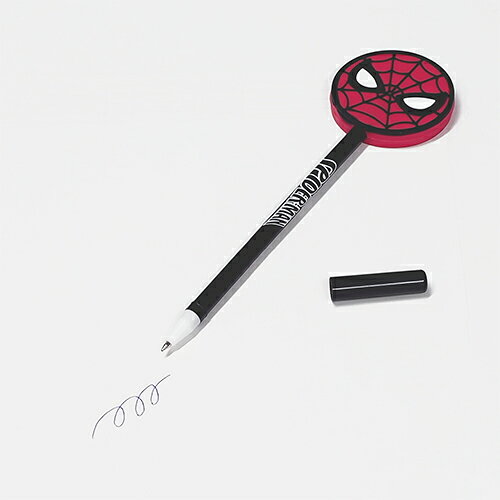 キャラクター雑貨 プレッツェルのスパイダーマン ボールペン 2Dトッパー付き 19753 ペン 文具 文房具 ステーショナリー 筆記具 マーベル MARVEL SPIDER-MAN キャラクター グッズ インポート 輸入品 716624SPC｜アングル3