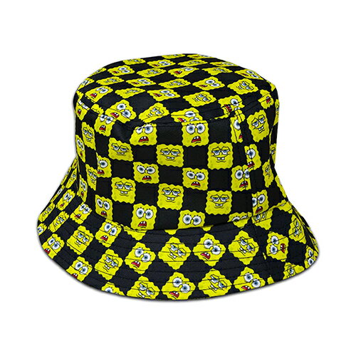 Rakuten - スポンジボブ キッズ バケット ハット 19793 SpongeBob ぼうし 帽子 HAT キッズ ファッション雑貨 黒 黄色 ボブ かわいい 男女兼用 ユニセックス ファッション アメリカ ストリート カジュアル キャラクター グッズ 雑貨 輸入 インポート SBBH0006UP