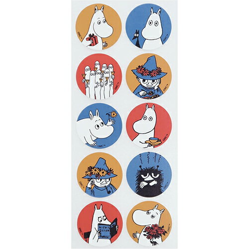 Rakuten - ムーミン シール ( ムーミン / フェイス ) 10枚入り MS625 20421 ラッピングシール ラッピング ステッカー 北欧 moomin かわいい 大人かわいい まる 円 インディゴ キャラクター グッズ 雑貨