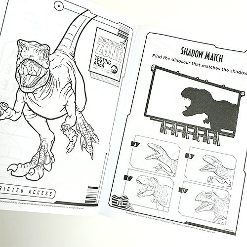 キャラクター雑貨 プレッツェルのジュラシックワールド ぬりえ タトゥーシール付き 20465 Jurassic World Coloring Activity Book 恐竜 きょうりゅう かっこいい 塗り絵 英語 知育玩具 海外 男の子 おもちゃ 映画 ジュラシックパーク キャラクター 雑貨 グッズ ギフト プレゼント 輸入品 インポート 53051｜アングル3