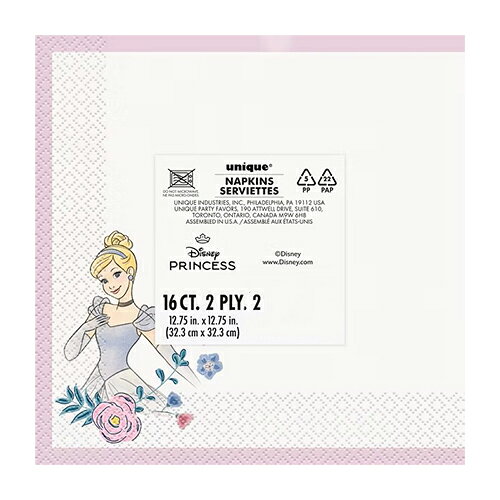 キャラクター雑貨 プレッツェルのディズニープリンセス ペーパーナプキン ( Lサイズ / ランチョン ) 16枚入り 20483 紙ナプキン パーティーグッズ 誕生会 誕生日 パーティー テーブル コーディネート 装飾 デコレーション かわいい 女の子 キャラクター グッズ Disney Princess NAPKIN 輸入 21050｜アングル3
