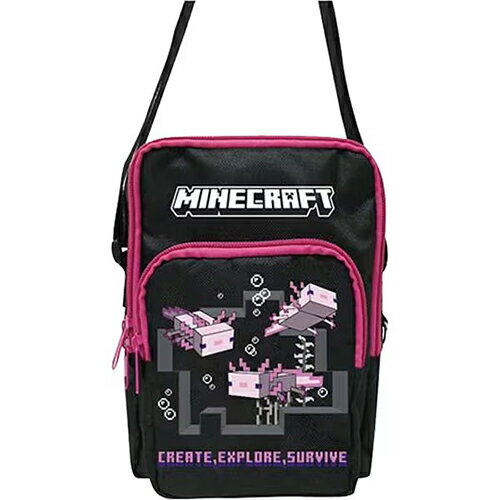 乐天商城 - マイクラポケット付ショルダーバッグ ( ウーパールーパー ) 20596 マイクラ グッズ かばん バッグ ショルダーバッグ 肩掛け 小学生 中学生 Minecraft ゲーム キャラクター ファッション 雑貨 MCT-PSB-UP