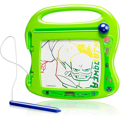 Rakuten - タートルズ マグネット お絵描きボード ミニ ( ティール ) 20656 ミュータントタートルズ おもちゃ おえかき レインボー カラフル 幼児 知育 玩具 子供 こども かわいい 忍者 キャラクター グッズ ポータブル ドローイングボード マジックドロー TMNT Magnetic Sketcher 輸入