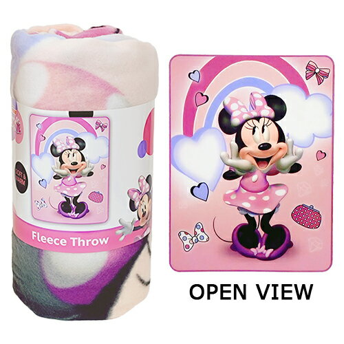 乐天商城 - ミニー フリース ブランケット ( WOW MINNIE ) 45in×60in 20688 ミニーマウス グッズ ひざかけ 毛布 薄手 あったかい やわらか素材 秋 冬 大判 ディズニー キャラクター 子供 キッズ 大人 雑貨 輸入品 Minnie Fleece Throw