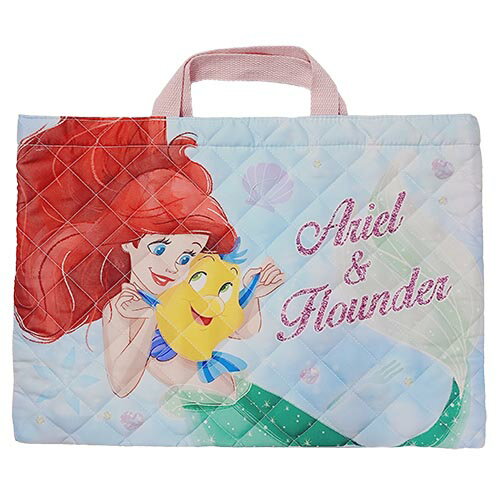 リトルマーメイド レッスンバッグ キルト サックス 20866 アリエル キルトチャームバッグ レッスントー..