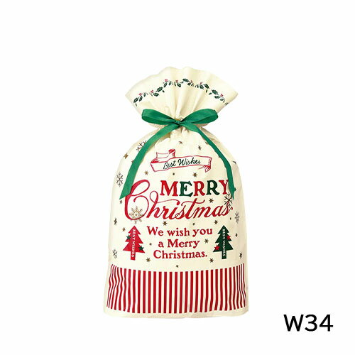 乐天商城 - クリスマスラッピング 袋 リボン付きギフトバッグ ( クラシカルクリスマス / 幅34 ) etc0048 底 マチあり 底マチ リボン 巾着 袋 巾着袋 x'mas クリスマスプレゼント ギフトラッピング用品 ラッピンググッズ ラッピング用品 ギフト プレゼント 包装 グッズ
