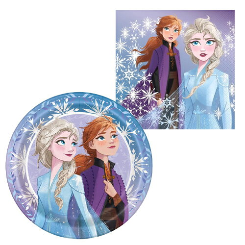Rakuten - アナと雪の女王2 パーティーグッズ セット 2アイテム yts1597 使い捨て 食器 パーティー 紙皿 ペーパープレート 紙ナプキン ペーパーナプキン 誕生日 誕生日会 誕生会 女の子 飾り付け アナ雪 ディズニー キャラクター グッズ 輸入品 インポート Disney FROZEN