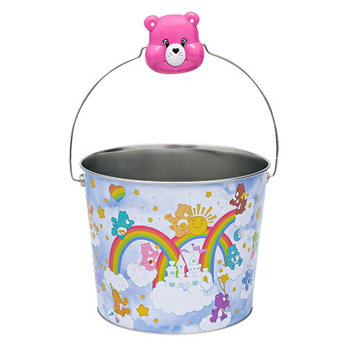 Rakuten - ケアベア ティン バケツ ( ホワイト レインボー 取っ手PK ) 20662a 入れ物 収納 ブリキバケツ CareBears キャラクター グッズ ティン缶 ブリキ カンカン 輸入品 インポート 雑貨 Care Bears Bucket 88801