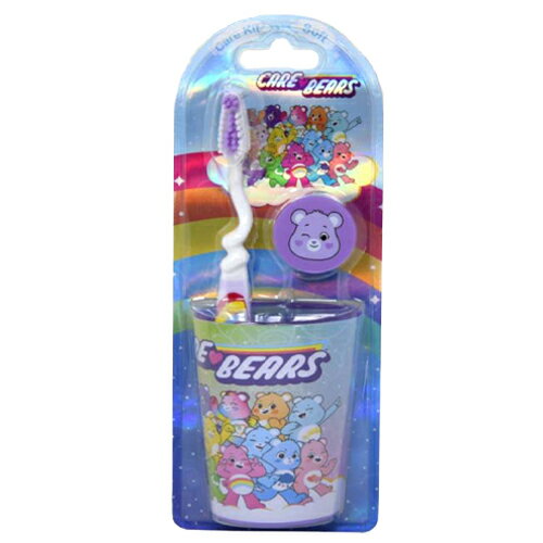 Rakuten - ケアベア 歯ブラシセット ( シェアベア / パープル ) 20686e はぶらし 歯ぶらし ハブラシ はみがき デンタルケア ソフト コップ キャップ 子供 キッズ 女の子 かわいい キャラクター 雑貨 グッズ HCare Bears Tooth Brush set インポート 輸入品