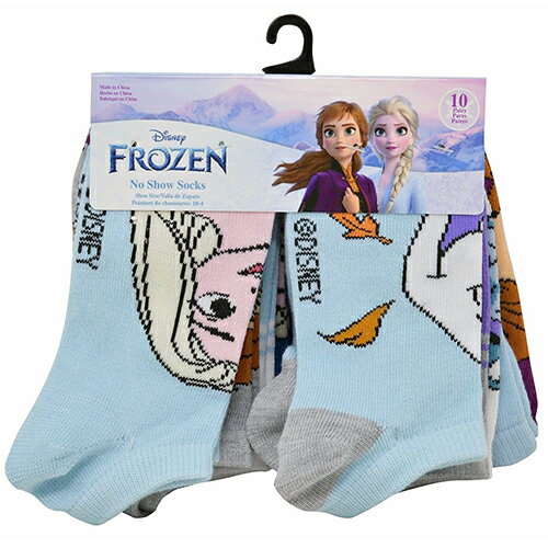 乐天商城 - アナと雪の女王 靴下 10足組 size10-4 20690 アナ雪 くつした 子供 子ども キッズ アンクルソックス くるぶし スニーカーソックス 女の子 ディズニー キャラクター グッズ Disney Frozen Socks 輸入品 インポート