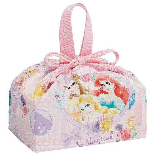 Rakuten - ディズニープリンセス ランチ巾着 ( 26 ) 20720 弁当袋 お弁当 弁当巾着 ランチ袋 巾着 袋 入園 入学 女の子 幼児 キッズ かわいい ディズニー アリエル ラプンツェル ベル ピンク 日本製
