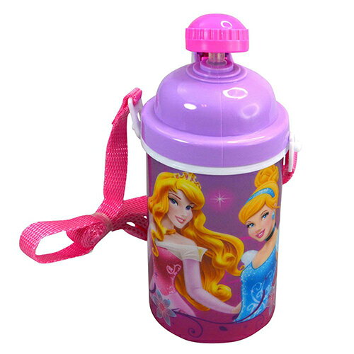 Rakuten - ディズニープリンセス 水筒 12oz ( 355mL ) ストロー ストラップ付 20788 プリンセス ウォーターボトル プラボトル キッズ ピンク パープル 女の子 ディズニー キャラクター グッズ 雑貨 Disney Princess 12oz Cantenn with popup Lid & Strap ZAK 輸入