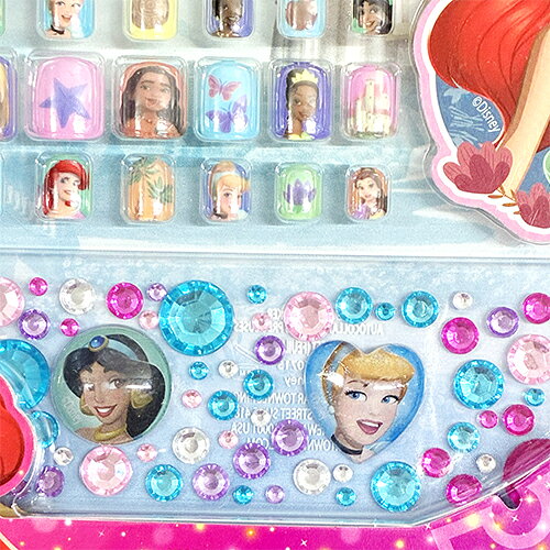 ディズニープリンセス キッズネイルチップ セット 20789 ラインストーン ネイルフ...