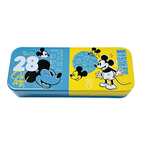 Rakuten - ミッキーマウス 缶ペンケース ( ブルー＆イエロー 28 Oh！boy! ) 20895c ペンケース 筆箱 ふでばこ 缶ペン ミッキー グッズ 文具 文房具 ディズニー Disney Mickey Mouse Pencil Case キャラクター 雑貨 インポート 輸入