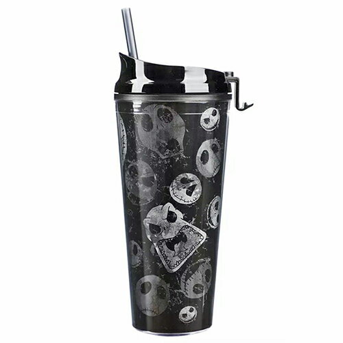 Rakuten - ナイトメアー フリップトップ ウォーターボトル 24oz. ( 710mL ) 20924 タンブラー プラボトル ダイレクトボトル 直飲み 水筒 ストロー付き キャラクター グッズ 雑貨 輸入品 ディズニー Disney The Nightmare Before Christmas Flip top plastic water bottle