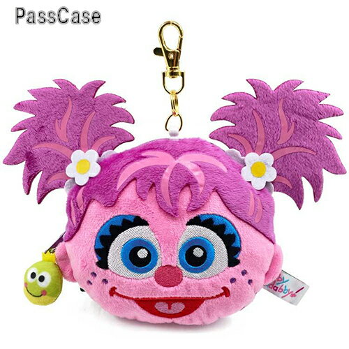 セサミストリート フェイス パスケース ( アビー ) 21010 IDケース 定期入れ ICカードケース 伸びる ケース 小物入れ キャラクター グッズ かわいい SESAME STREET SS-FPC-AB