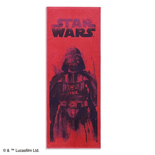 Rakuten - スターウォーズ フェイスタオル ( ダークサイド ) 21064 タオル コットン 綿 STARWARS ダース・ベイダー かっこいい 長方形 赤 レッド ギフト プレゼント キャラクター グッズ タオル美術館 19-0102120-R