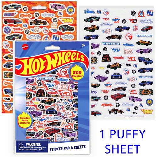乐天商城 - ホットウィールズ ステッカー ブック OVER300 パフ入り 4シート 21079 HOTWHEELS シール ステッカーセット シールセット ぷくぷくシール ご褒美シール ごほうび 車 レーシングカー キッズ こども 大人 かわいい キャラクター グッズ 雑貨 インポート 輸入品 720232HOT