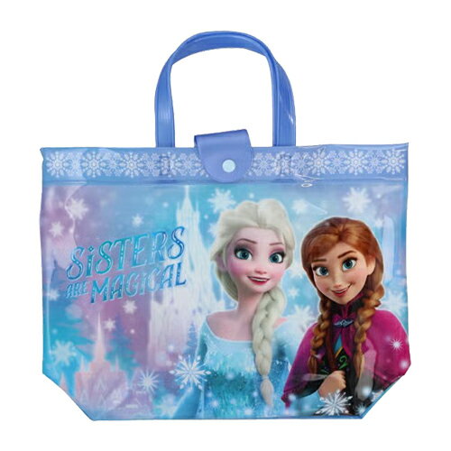 乐天商城 - アナと雪の女王 ビニール バケット型 バッグ 21143 アナ雪 バッグ A4 トート トートバッグ ビニールバッグ プールバッグ 水泳バッグ プール スイミング 海水浴 レジャー ディズニー かわいい 青 ブルー 水色 幼稚園 保育園 小学校 DN00473
