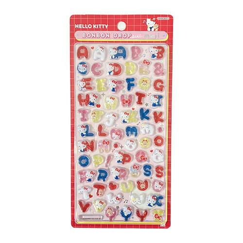 樂天商城 - ボンボンドロップシール もじ ( ハローキティ / スタンダード ) 21180-ama ボンドロ シール ステッカー ぷくぷく 立体シール キティちゃん キティ Hello Kitty シール交換 シル活 かわいい サンリオ 正規品 S8815542
