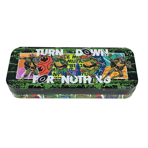 タートルズ 缶 ペンケース ( TURN DOWN ) 21231a ペンケース 筆箱 ふでばこ 缶ペン グッズ 文具 文房具 忍者 Teenage Mutant Ninja Turtles Tin Pencil Case かわいい キャラクター 雑貨 インポート 輸入