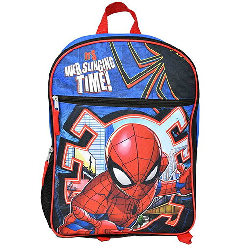 スパイダーマン リュック 16インチ ( IT S WEB SLINGING TIME! ) 21280 バッグ リュックサック バックパック ブルー MARVEL マーベル キャラクター グッズ 雑貨 キッズ 男の子 SPIDER-MAN 16" Backpack 輸入品 インポート USA