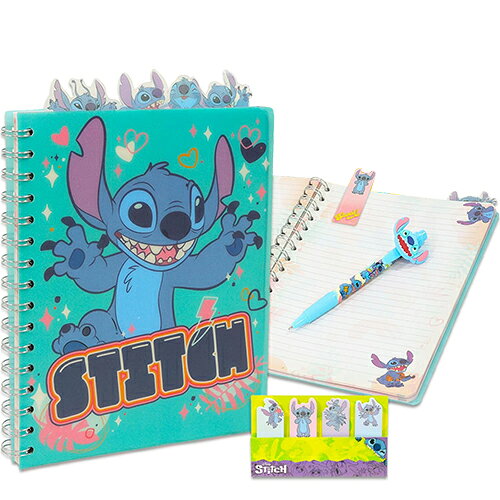 スティッチ タブ ジャーナル ステーショナリーセット 21287 文房具セット ステーショナリー 文房具 文具 リングノート ペン ふせん 子供 キッズ 女の子 男の子 かわいい プレゼント 輸入品 インポートDisney Stitch Journal set 715399ST pretzel-10035824 キャラクター雑貨 プレッツェル サンプル画像2